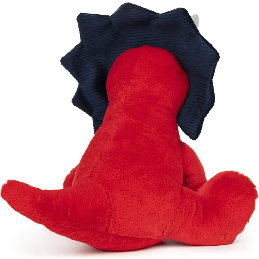 NEW Gund Red Dinosaur Plush Stuffed Animal Soft Toy Carson Triceratops 12